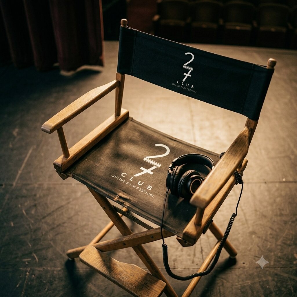 Close-up of the 27 Club director's chair